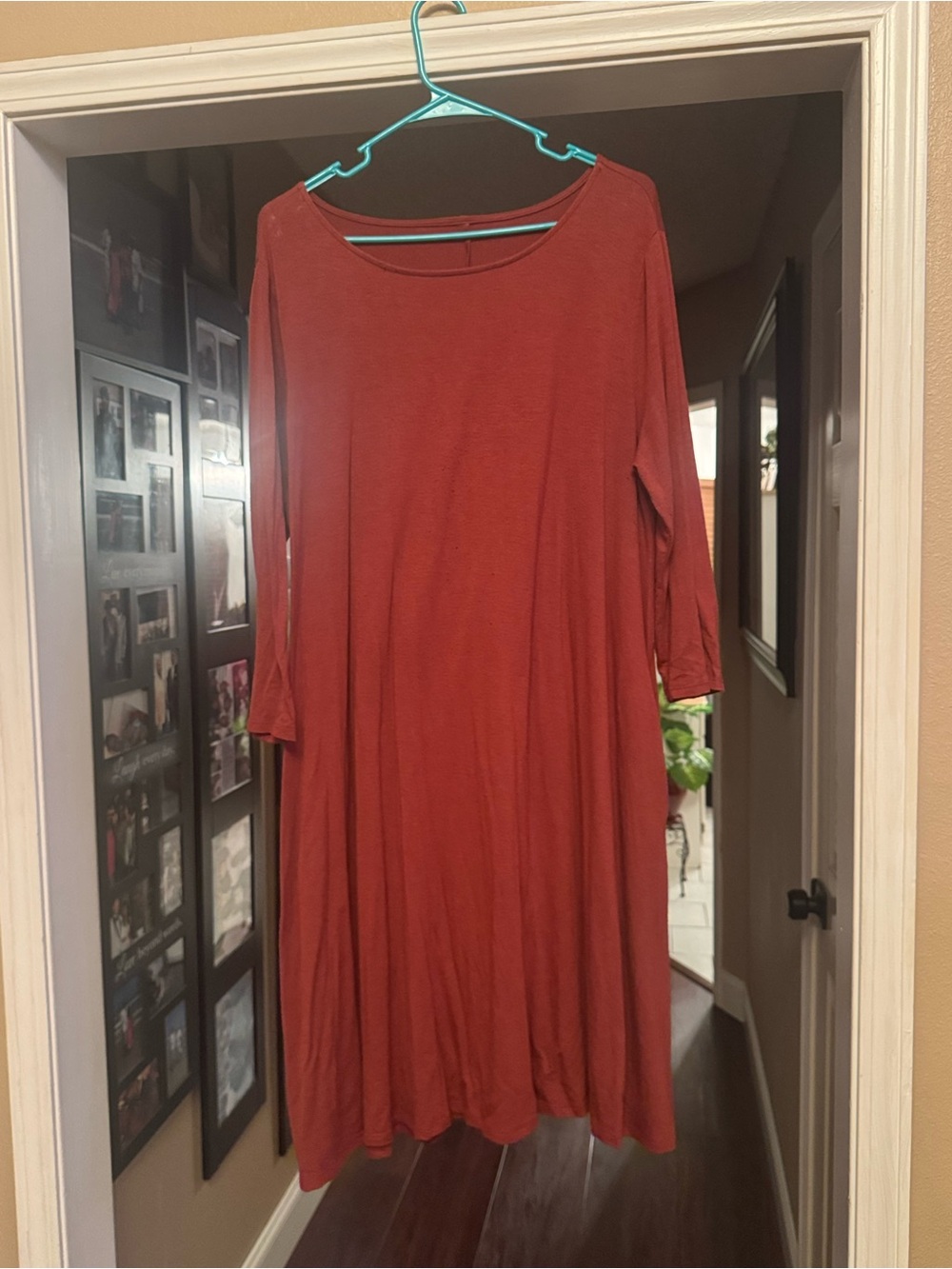 Women's Rust Orange Swing Dress